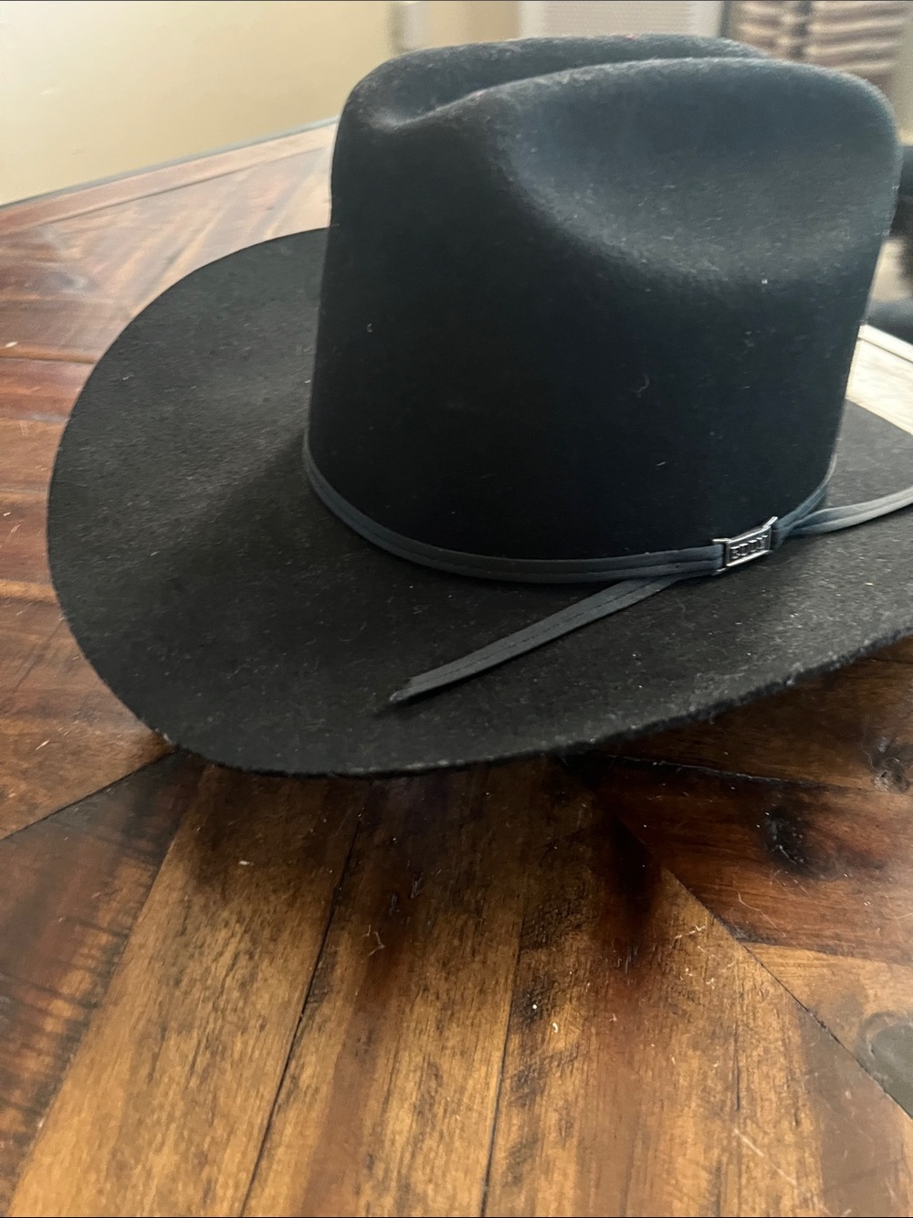 Eddy’s Black XX Wool Western Hat with Leather Band
